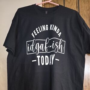 Unisex Black Graphic T-Shirt with White Print